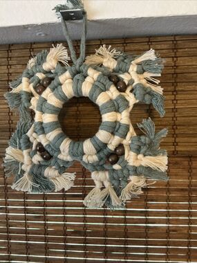 Mini Macrame Wall Hanging 6x6inches Boho Decor Handmade